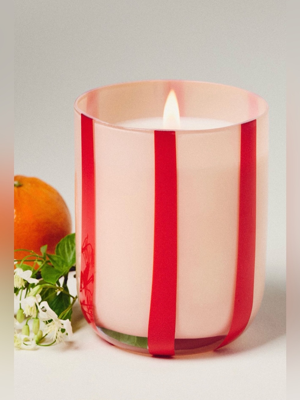 Anthropologie MAEGEN Atina fresh orange blossom and basil glass candle